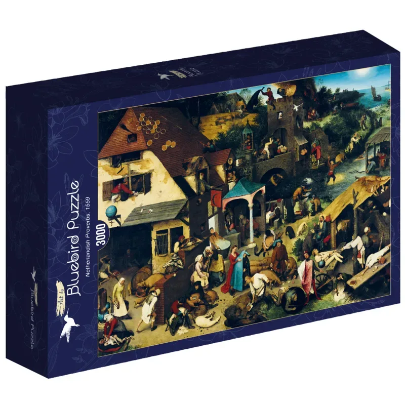 Pieter Bruegel - Vlaamse Spreekwoorden, 1559 (3000) från Bluebird Puzzle – kartong 2 av 2