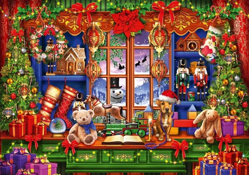 Puzzel 1000 Stukken - Ciro Marchetti, Kerstwinkel van Bluebird Puzzle, editie Meerkleurig – doos