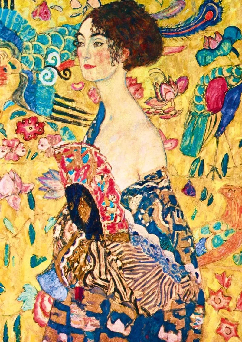 puzzel Gustave Klimt - Lady with Fan, 1918 - 2000 stukjes. from Bluebird Puzzle, Multicolour edition – box 1 of 2