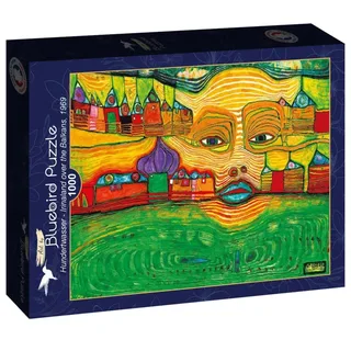 puzzel Hundertwasser - Irinaland over the Balkans 1000 stukjes. van Bluebird Puzzle, editie Meerkleurig – doos 2 van 2