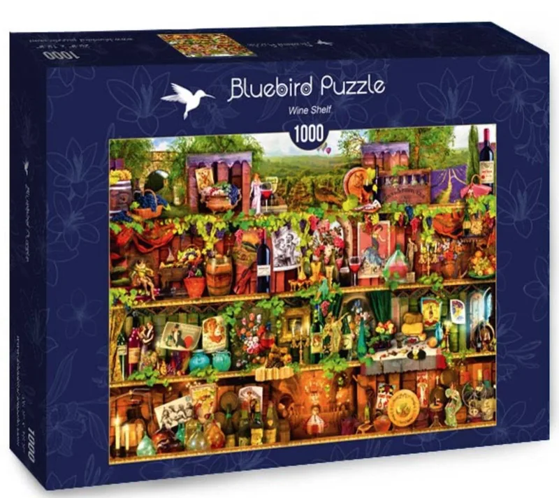 puzzel Wine Shelf - 1000 stukjes. de Bluebird Puzzle, édition Multicolore – boîte