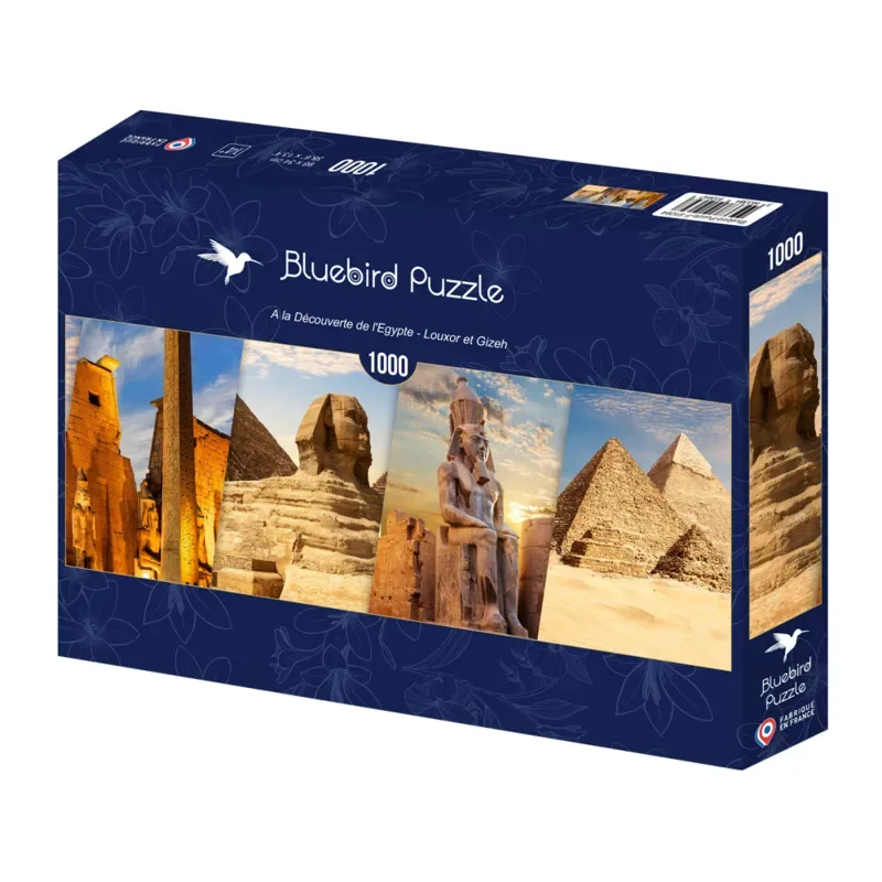 Puzzle A la Découverte de l'Egypte - Louxor et Gizeh - 1000 pièces von Bluebird Puzzle – Schachtel 2 von 2