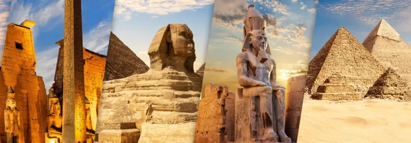 Puzzle A la Découverte de l'Egypte - Louxor et Gizeh - 1000 pièces de Bluebird Puzzle – boîte