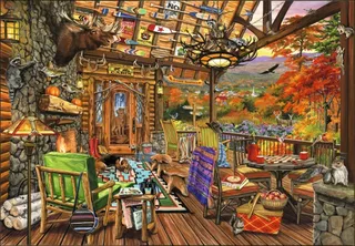 Puzzle Adirondack Porch - 1000 pièces from Bluebird Puzzle – box 1 of 2