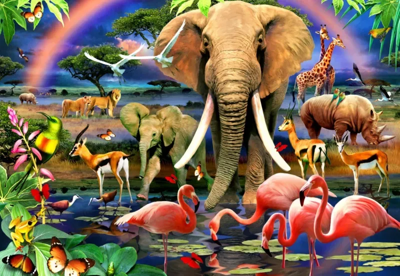 Puzzle African Savannah - 1000 pièces van Bluebird Puzzle – doos