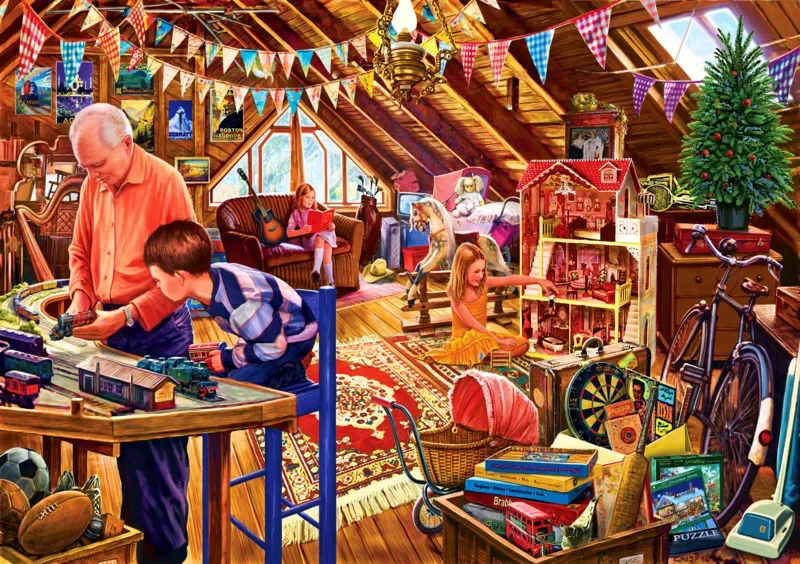 Puzzle Attic Playtime - 500 à 999 pièces de Bluebird Puzzle – boîte