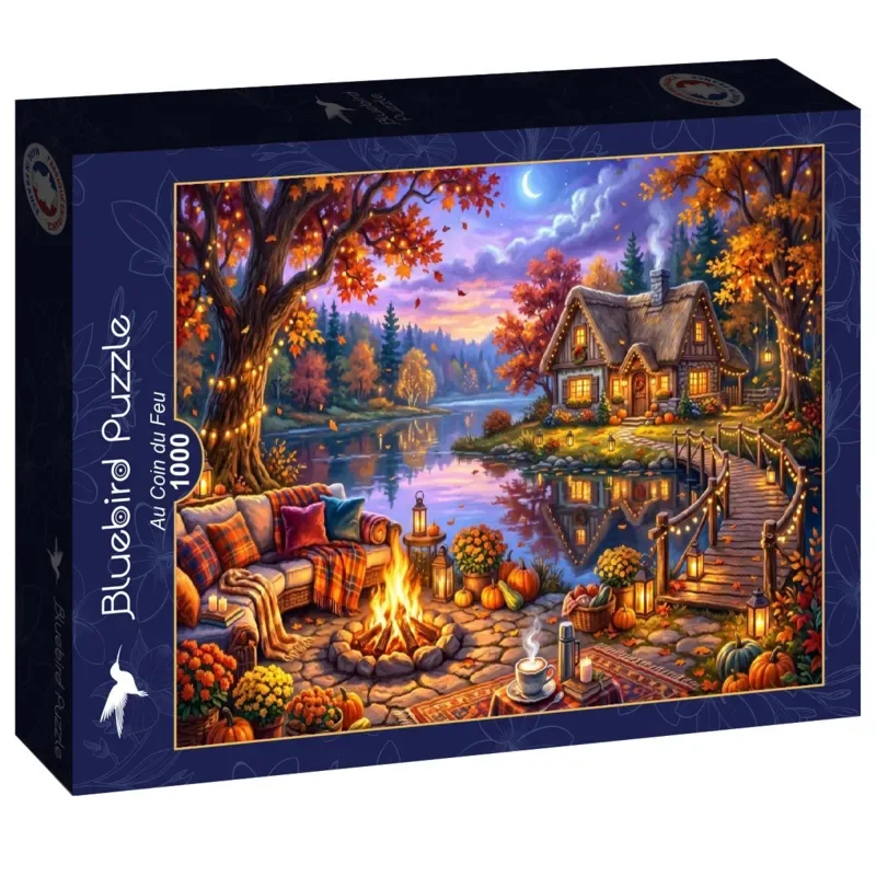 Puzzle Au Coin du Feu - 1000 pièces van Bluebird Puzzle – doos 2 van 2