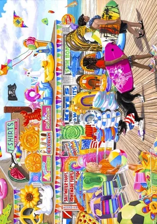 Puzzle Beach Shop - 2000 pièces de Bluebird Puzzle – boîte 1 sur 2