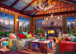 Puzzle Cabin Holiday Home - 500 à 999 pièces van Bluebird Puzzle – doos 1 van 2