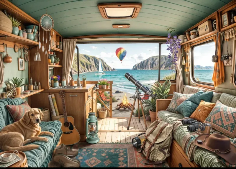 Puzzle Camping de la Côte - 500 à 999 pièces von Bluebird Puzzle – Schachtel