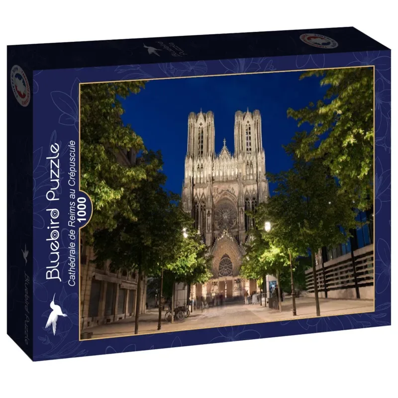 Puzzle Cathédrale de Reims au Crépuscule - 1000 pièces de Bluebird Puzzle – boîte 2 sur 2