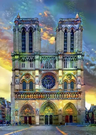 Puzzle Cathédrale Notre-Dame de Paris - 500 à 999 pièces van Bluebird Puzzle – doos 1 van 2