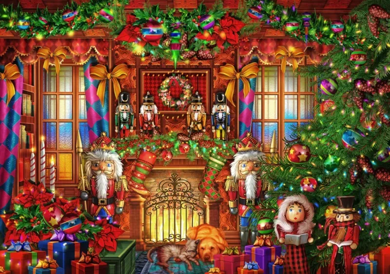 Puzzle Christmas Interior - 2000 pièces de Bluebird Puzzle – boîte 1 sur 2