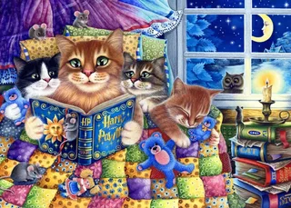 Puzzle Contes pour le Coucher des Chatons - 200 à 499 pièces from Bluebird Puzzle – box 1 of 2