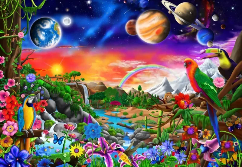Puzzle Cosmic Paradise - 1000 pièces van Bluebird Puzzle – doos