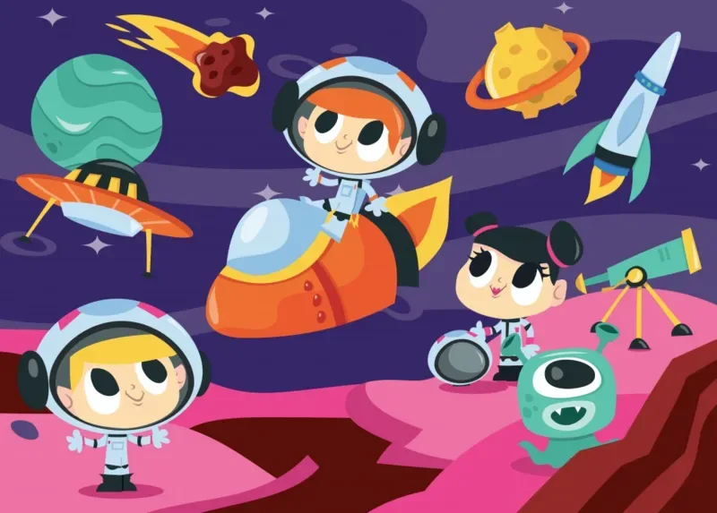 Puzzle Dans l'Espace - 10 à 25 pièces van Bluebird Puzzle – doos