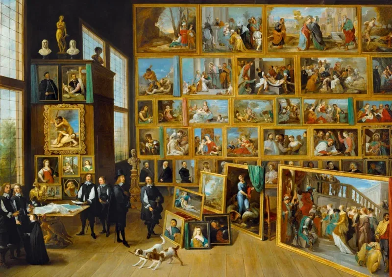 Puzzle David Teniers the Younger - The Art Collection of Archduke Leopold Wilhelm in Brussels, 1652 - 1000 pièces de Bluebird Puzzle – boîte