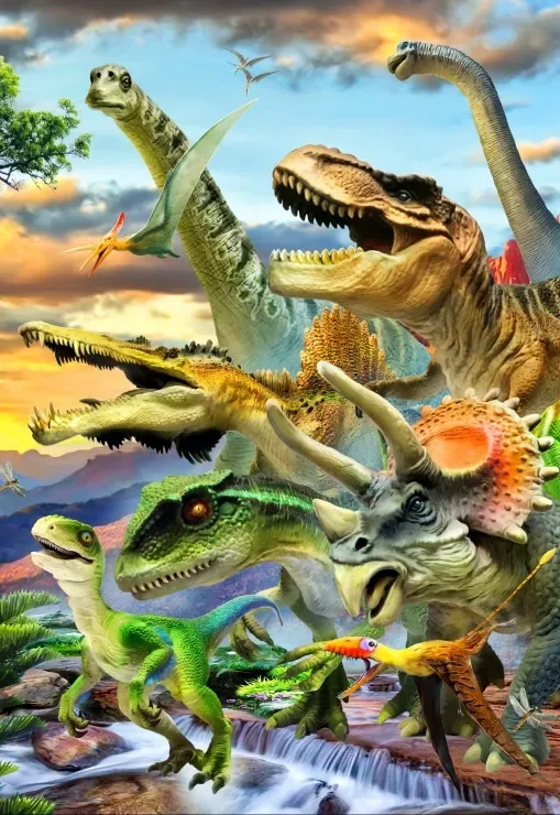 Puzzle Dino Sunset - 200 à 499 pièces de Bluebird Puzzle – boîte