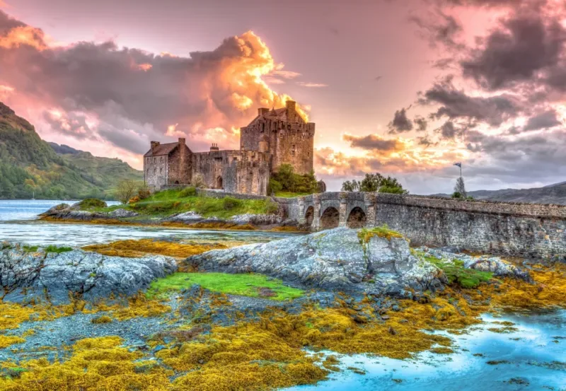 Puzzle Eilean Donan Castle, Scotland - 1000 pièces van Bluebird Puzzle – doos