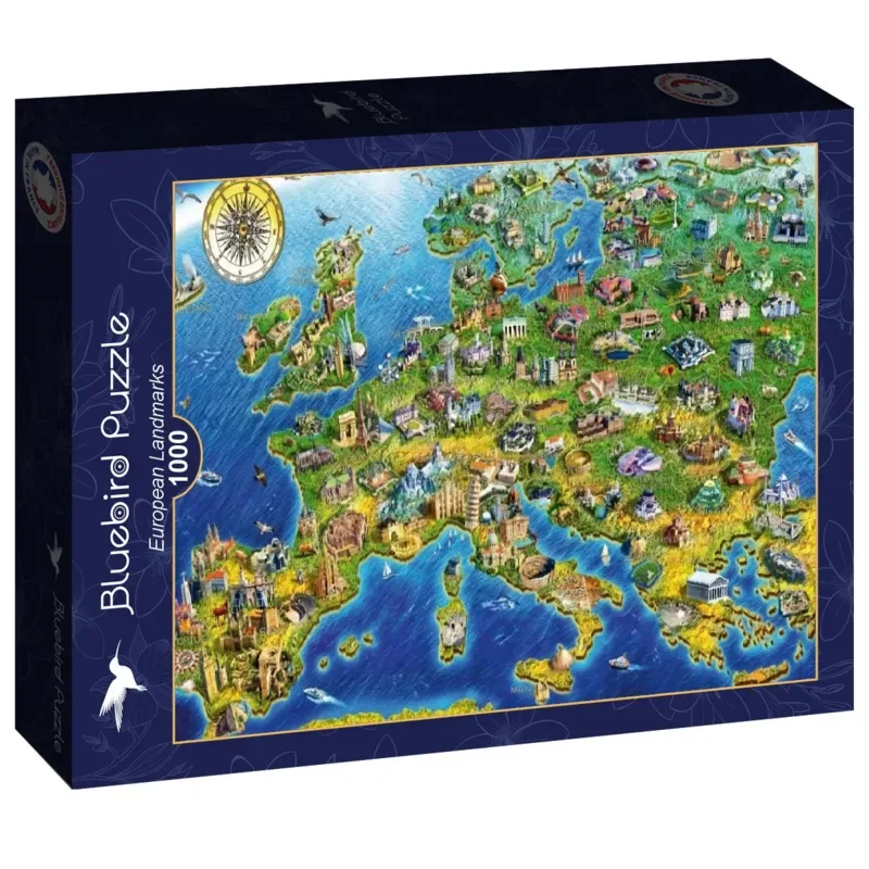 Puzzle European Landmarks - 1000 pièces von Bluebird Puzzle – Schachtel 2 von 2