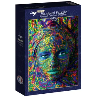 Puzzle Face Art - Portrait of woman - 1000 pièces de Bluebird Puzzle – boîte 2 sur 2