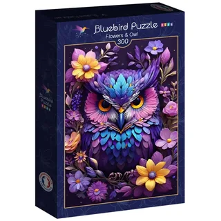Puzzle Flowers & Owl - 200 à 499 pièces from Bluebird Puzzle – box 2 of 2