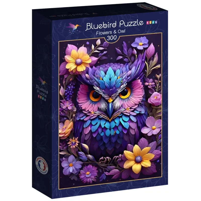 Puzzle Flowers & Owl - 200 à 499 pièces from Bluebird Puzzle – box 2 of 2