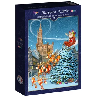 Puzzle François Ruyer - Cathédrale de Strasbourg à Noël - 10 à 25 pièces van Bluebird Puzzle – doos 2 van 2