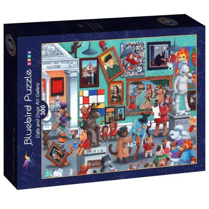 Puzzle Galerie d'Art « Chats et Chiens " - 200 à 499 pièces van Bluebird Puzzle – doos 2 van 2