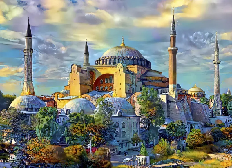 Puzzle Hagia Sophia, Istanbul, Turkey - 1000 pièces de Bluebird Puzzle – boîte 1 sur 2