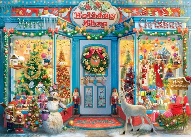 Puzzle Holiday Shop - 1500 pièces van Bluebird Puzzle – doos