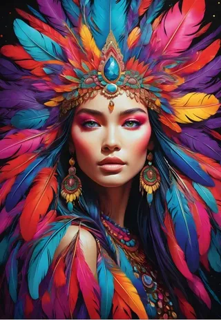 Puzzle Indian Beauty - 1000 pièces van Bluebird Puzzle – doos 1 van 2