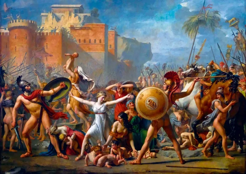 Puzzle Jacques-Louis David - The Intervention of the Sabine Women, 1799 - 1000 pièces de Bluebird Puzzle – boîte 1 sur 2
