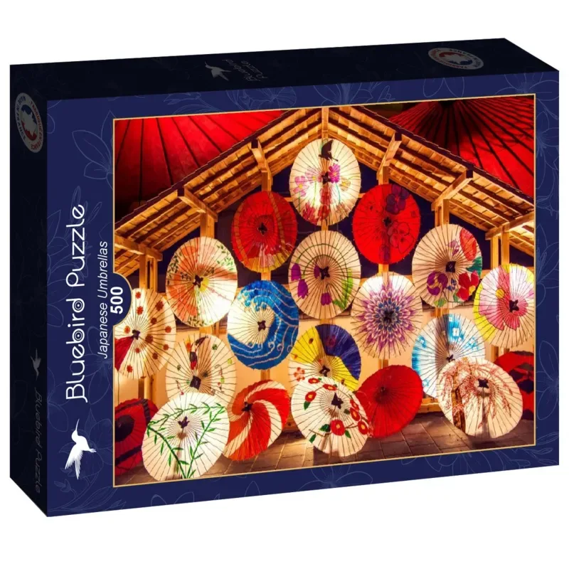 Puzzle Japanese Umbrellas - 500 à 999 pièces van Bluebird Puzzle – doos 2 van 2