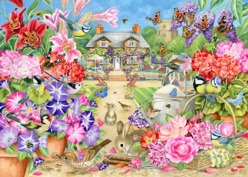 Puzzle Jardin d'Eté - 200 à 499 pièces van Bluebird Puzzle – doos 1 van 2