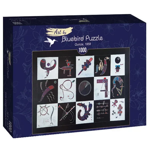 Puzzle Kandinsky - Quinze, 1959 - 1000 pièces von Bluebird Puzzle – Schachtel 2 von 2