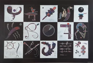 Puzzle Kandinsky - Quinze, 1959 - 1000 pièces von Bluebird Puzzle – Schachtel 1 von 2