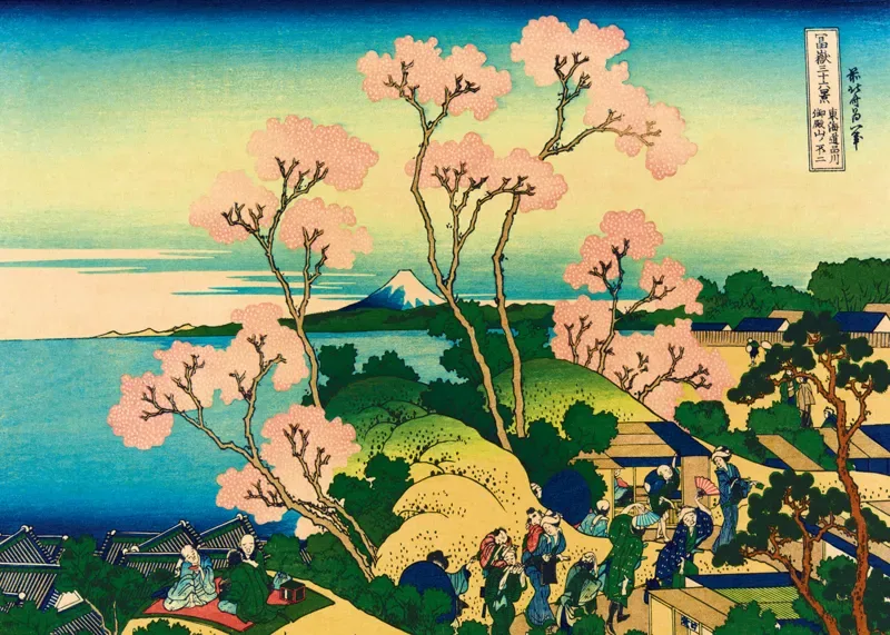 Puzzle Katsushika Hokusai - Shinagawa on the Tokaido, 1832 - 1000 pièces van Bluebird Puzzle – doos 1 van 2