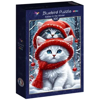Puzzle Kitties in the Winter - 200 à 499 pièces van Bluebird Puzzle – doos 2 van 2