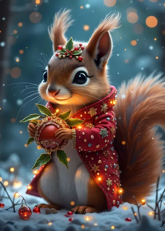 Puzzle L'Ecureuil de Noël - 200 à 499 pièces van Bluebird Puzzle – doos