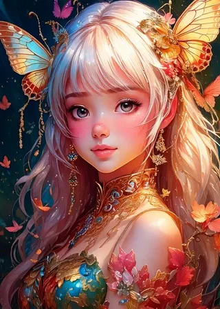 Puzzle La Fille aux Papillons - 200 à 499 pièces de Bluebird Puzzle – boîte 1 sur 2