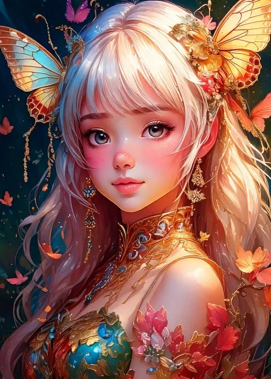 Puzzle La Fille aux Papillons - 200 à 499 pièces de Bluebird Puzzle – boîte 1 sur 2