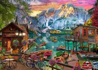Puzzle Lago Di Braies, Italy - 500 à 999 pièces van Bluebird Puzzle – doos 1 van 2