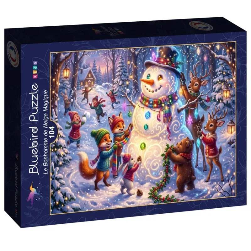 Puzzle Le Bonhomme de Neige Magique - 100 à 149 pièces de Bluebird Puzzle – boîte 2 sur 2