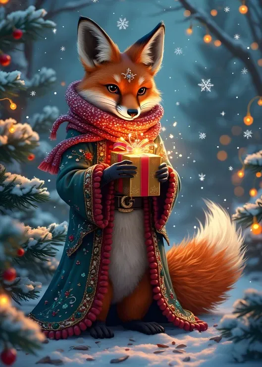 Puzzle Le Cadeau de Noël du Renard - 200 à 499 pièces de Bluebird Puzzle – boîte 1 sur 2