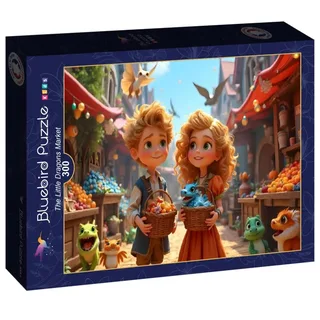 Puzzle Le Marché aux Petits Dragons - 200 à 499 pièces von Bluebird Puzzle – Schachtel 2 von 2