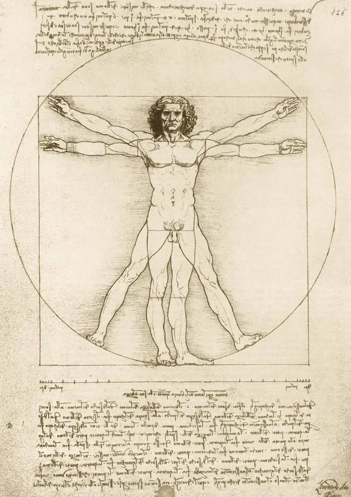 Puzzle Leonard De Vinci - The Vitruvian Man, 1490 - 1000 pièces de Bluebird Puzzle – boîte 1 sur 2