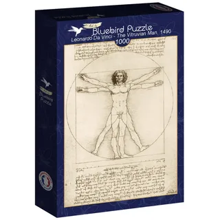 Puzzle Leonard De Vinci - The Vitruvian Man, 1490 - 1000 pièces de Bluebird Puzzle – boîte 2 sur 2