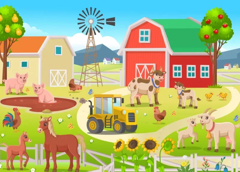 Puzzle Les Animaux de la Ferme - 10 à 25 pièces de Bluebird Puzzle – boîte 1 sur 2