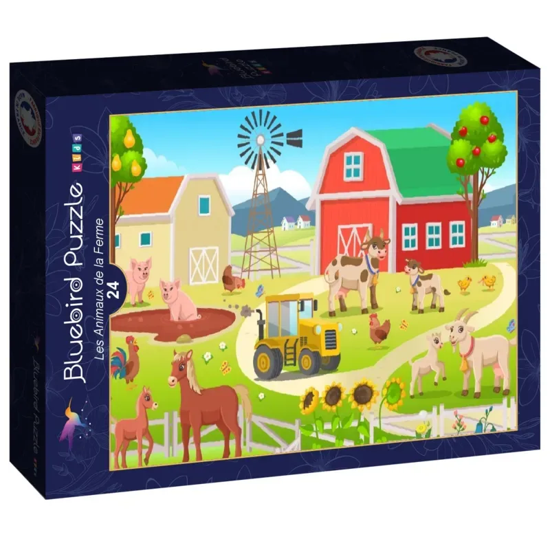 Puzzle Les Animaux de la Ferme - 10 à 25 pièces de Bluebird Puzzle – boîte 2 sur 2